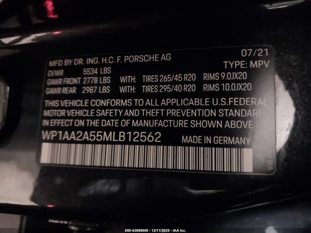 2021 PORSCHE MACAN WP1AA2A55MLB12562 Photo 8
