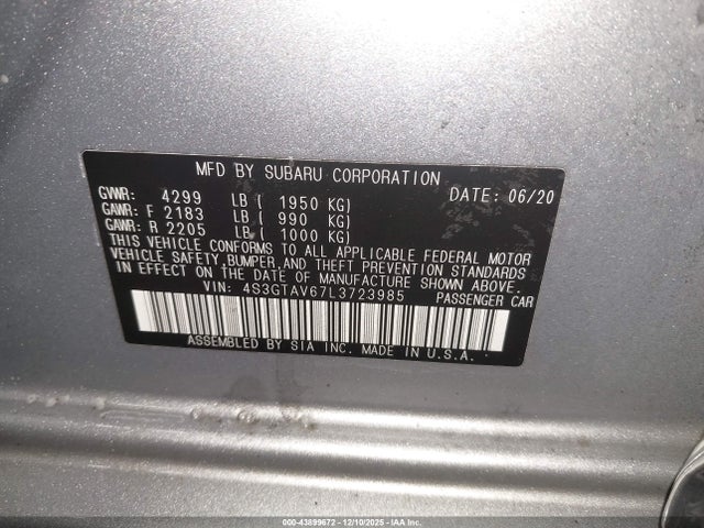 4S3GTAV67L3723985 Subaru Impreza Premium 5-door