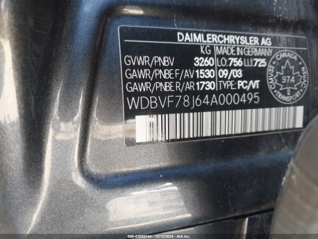 2004 MAYBACH 57 WDBVF78J64A000495 Photo 8