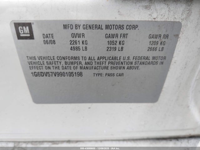 2009 CADILLAC CTS 1G6DV57V990105198 Photo 8