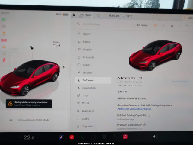 2025 TESLA MODEL 3 5YJ3E1EB0SF874805 Photo 6