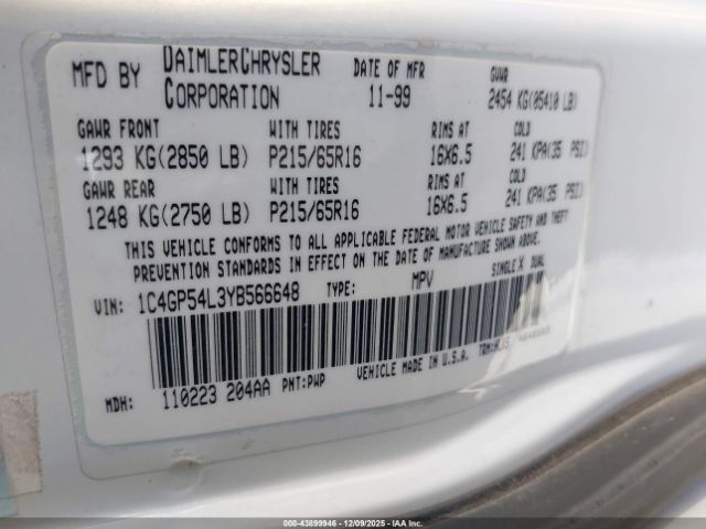 2000 CHRYSLER TOWN & COUNTRY 1C4GP54L3YB566648 Photo 8