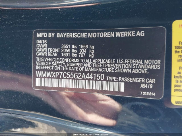 2016 MINI HARDTOP WMWXP7C55G2A44150 Photo 8