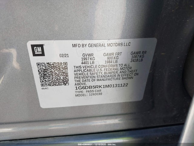 2021 CADILLAC CT4 1G6DB5RK1M0131122 Photo 8