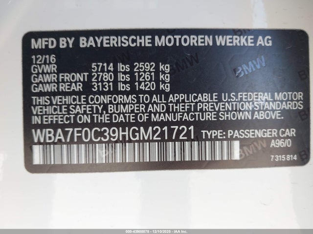 2017 BMW 750I WBA7F0C39HGM21721 Photo 8
