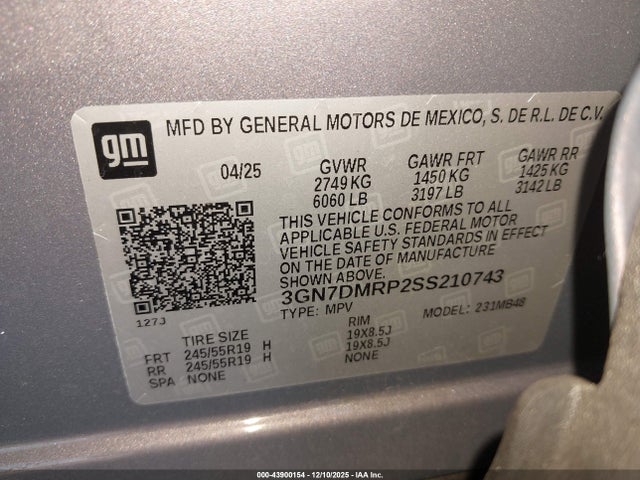 Chevrolet Equinox Ev Lt 1 2025 3GN7DMRP2SS210743 Image 9