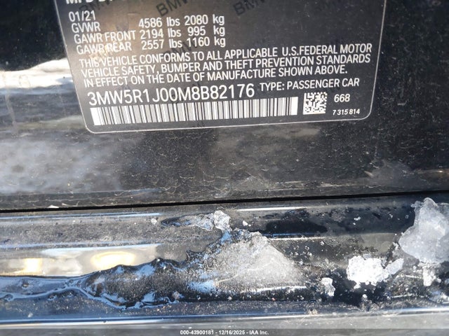 2021 BMW 330I 3MW5R1J00M8B82176 Photo 8