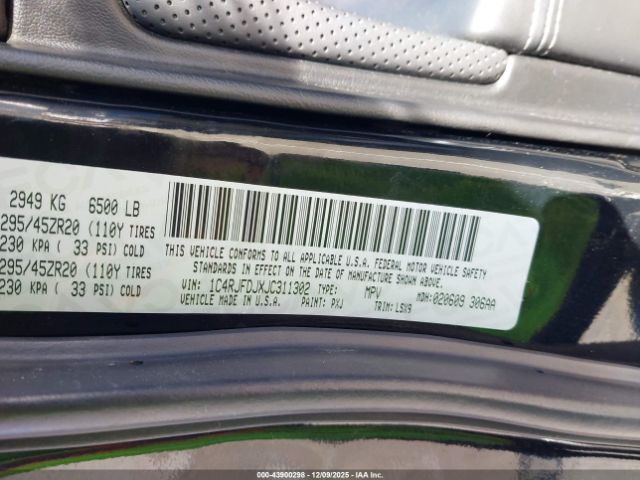 2018 JEEP GRAND CHEROKEE 1C4RJFDJXJC311302 Photo 8