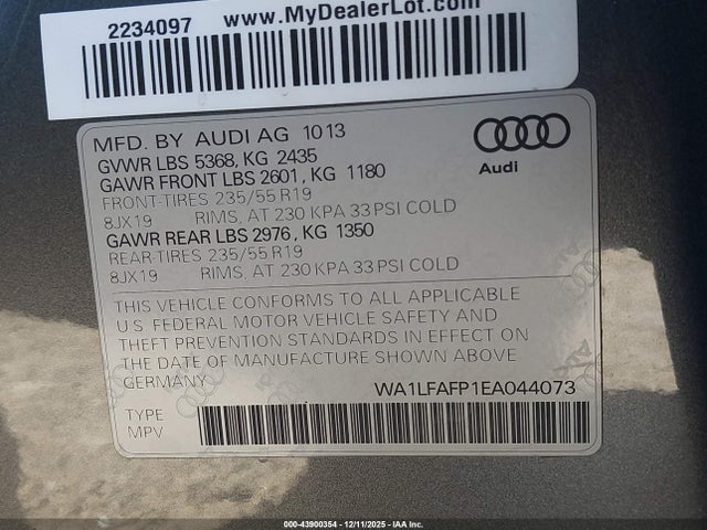 2014 AUDI Q5 WA1LFAFP1EA044073 Photo 8