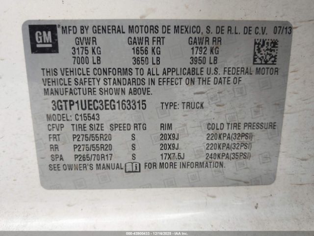 2014 GMC SIERRA 1500 3GTP1UEC3EG163315 Photo 8