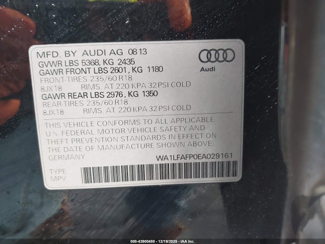 2014 AUDI Q5 WA1LFAFP0EA029161 Photo 8