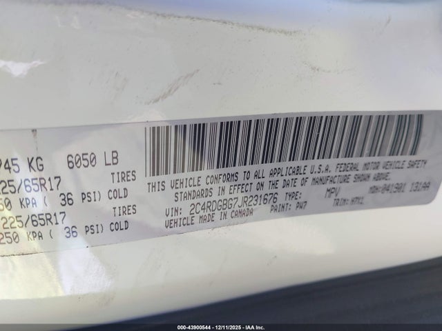 Dodge Grand Caravan Se 2018 2C4RDGBG7JR231676 Image 9