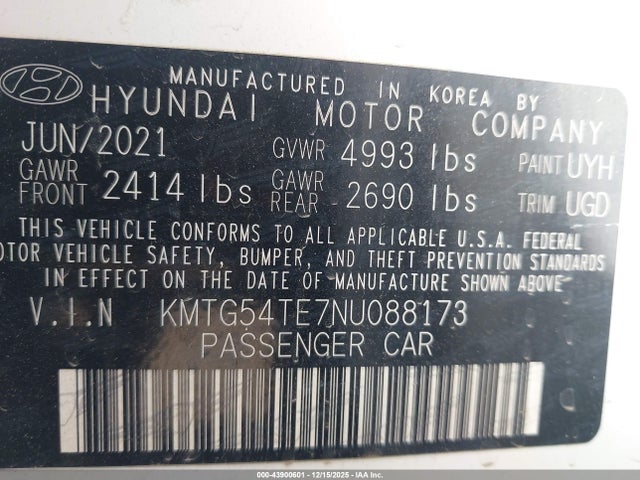 KMTG54TE7NU088173 Genesis t-gdi lambda ii