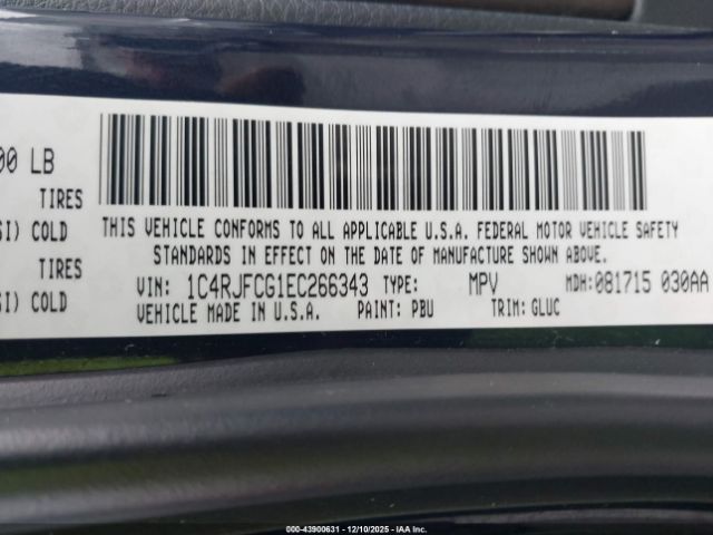 2014 JEEP GRAND CHEROKEE 1C4RJFCG1EC266343 Photo 8