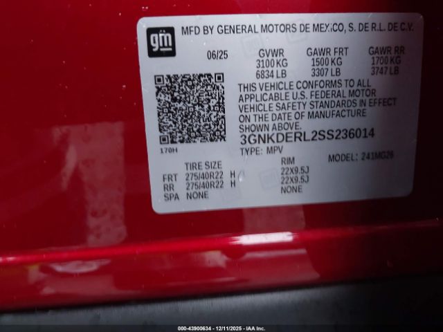 2025 CHEVROLET BLAZER EV 3GNKDERL2SS236014 Photo 8