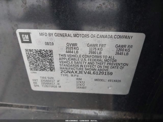 2020 CHEVROLET EQUINOX 2GNAXJEV4L6129159 Photo 8