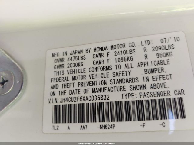 2010 ACURA TSX JH4CU2F6XAC035832 Photo 8