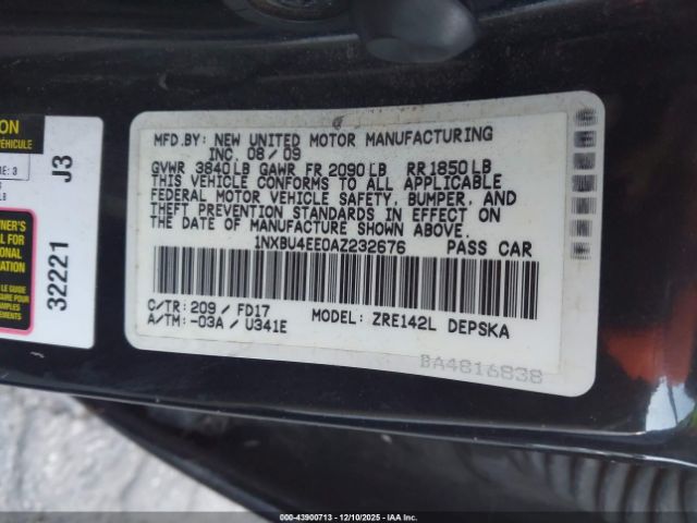2010 TOYOTA COROLLA 1NXBU4EE0AZ232676 Photo 8