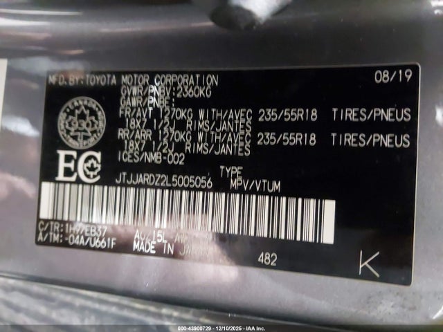JTJJARDZ2L5005056 Lexus NX 300