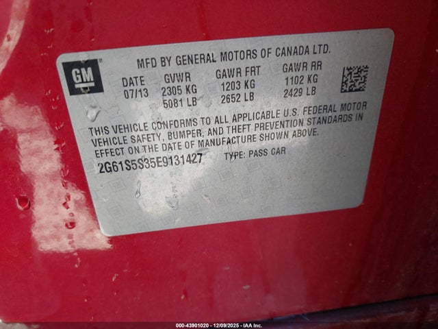 2014 CADILLAC XTS 2G61S5S35E9131427 Photo 8