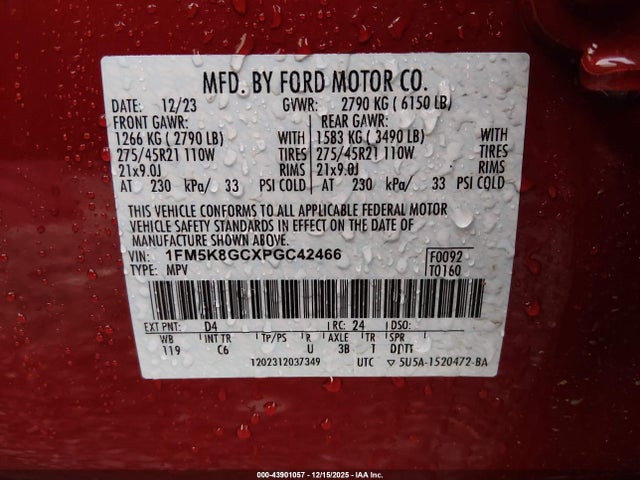 Ford gtdi 2023 1FM5K8GCXPGC42466 Image 9