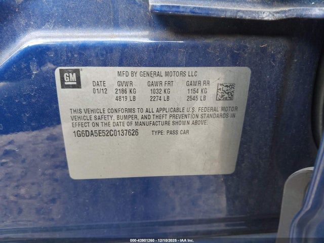 2012 CADILLAC CTS 1G6DA5E52C0137626 Photo 8