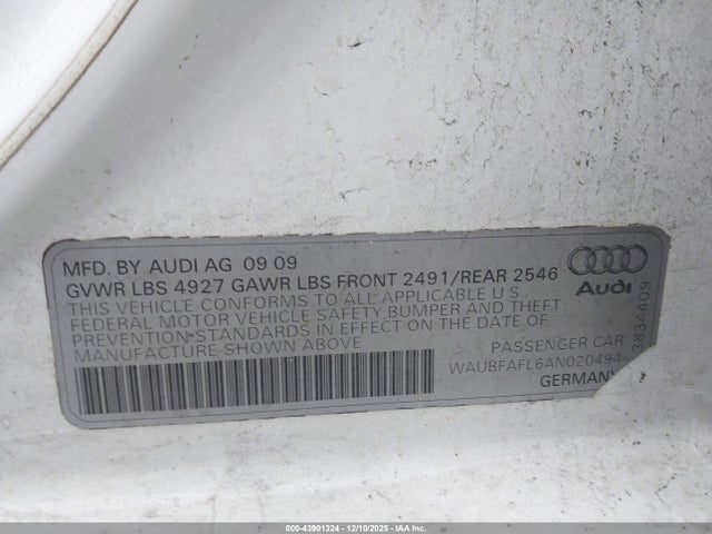 2010 AUDI A4 WAUBFAFL6AN020494 Photo 8