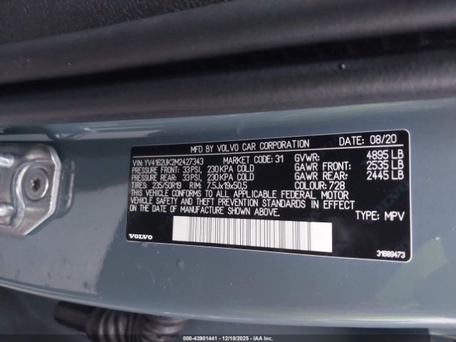 2021 VOLVO XC40 YV4162UK2M2427343 Photo 8