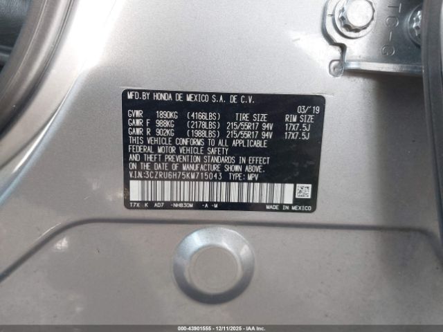 2019 HONDA HR-V 3CZRU6H75KM715043 Photo 8