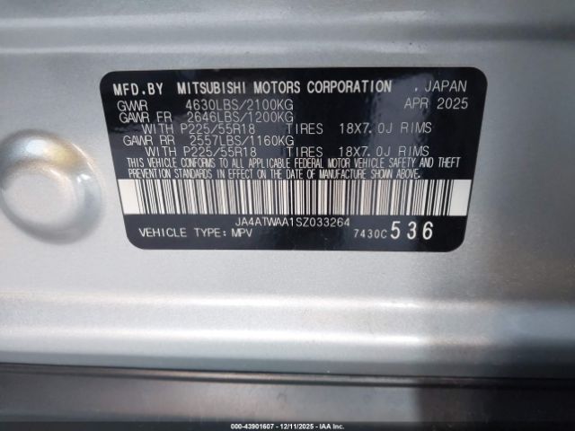 2025 MITSUBISHI ECLIPSE CROSS JA4ATWAA1SZ033264 Photo 8