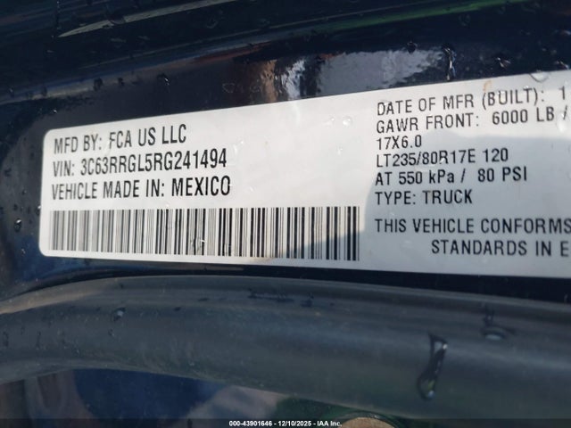 2024 Ram 3500 Tradesman  4x4 8' Box მანქანა იყიდება აუქციონზე, vin: 3C63RRGL5RG241494, აუქციონის ნომერი: 43901646