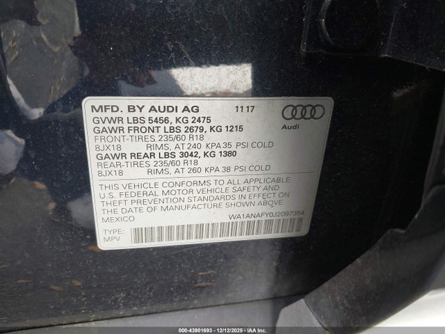 2018 AUDI Q5 WA1ANAFY0J2097354 Photo 8