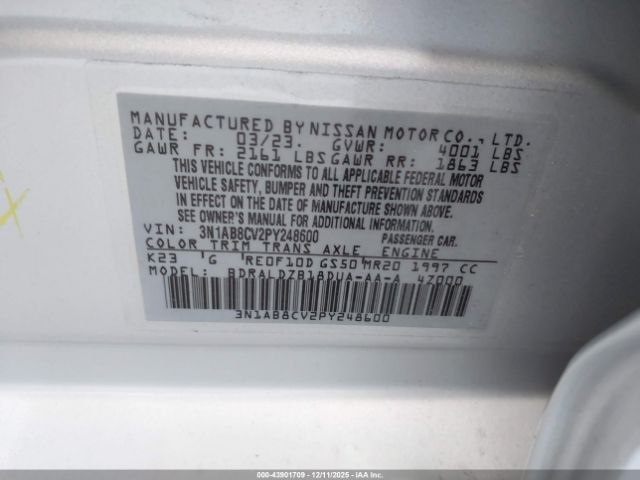 2023 NISSAN SENTRA 3N1AB8CV2PY248600 Photo 8