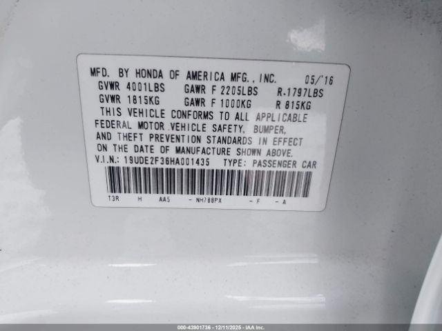 2017 ACURA ILX 19UDE2F36HA001435 Photo 8