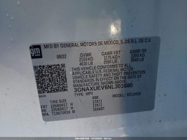 2022 CHEVROLET EQUINOX 3GNAXUEV6NL303880 Photo 8