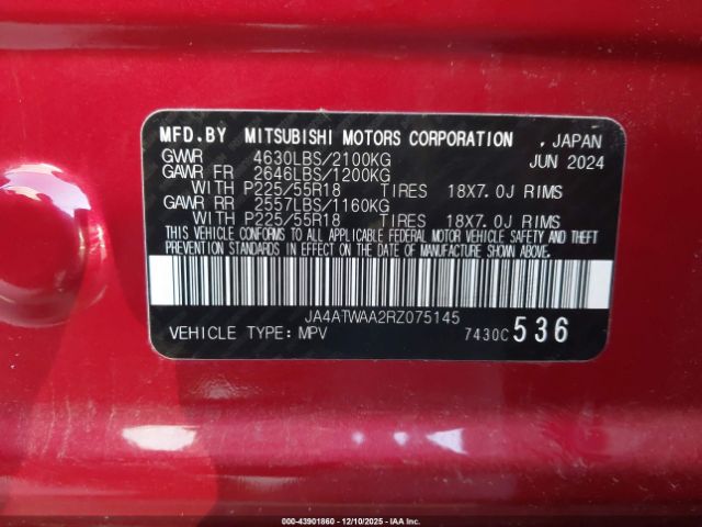 2024 MITSUBISHI ECLIPSE CROSS JA4ATWAA2RZ075145 Photo 8