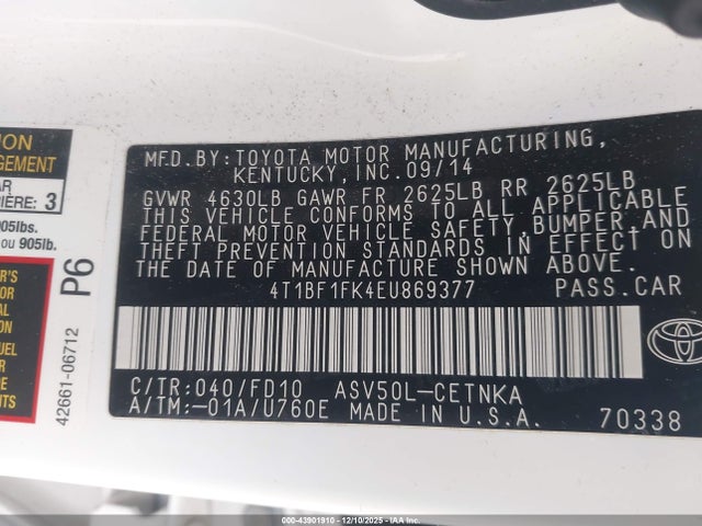 2014 TOYOTA CAMRY 4T1BF1FK4EU869377 Photo 8