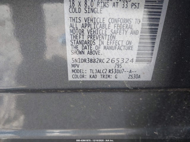 Nissan Pathfinder Sv Fwd 2024 5N1DR3BB2RC265324 Image 9