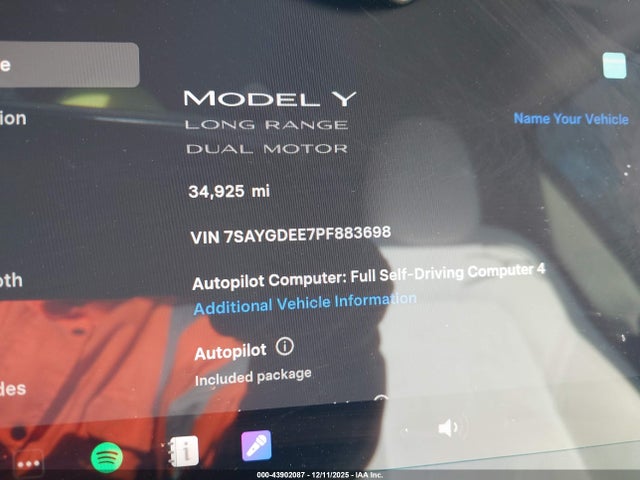 2023 TESLA MODEL Y 7SAYGDEE7PF883698 Photo 6