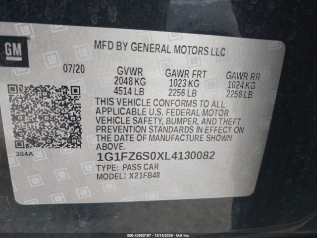 2020 CHEVROLET BOLT EV 1G1FZ6S0XL4130082 Photo 8