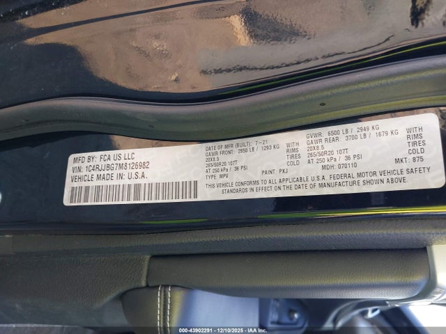 2021 JEEP GRAND CHEROKEE L 1C4RJJBG7M8126982 Photo 8