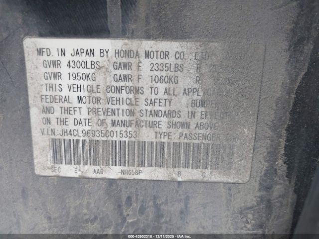 2005 ACURA TSX JH4CL96935C015353 Photo 8