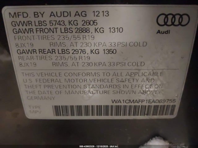 2014 AUDI Q5 WA1CMAFP1EA069755 Photo 8