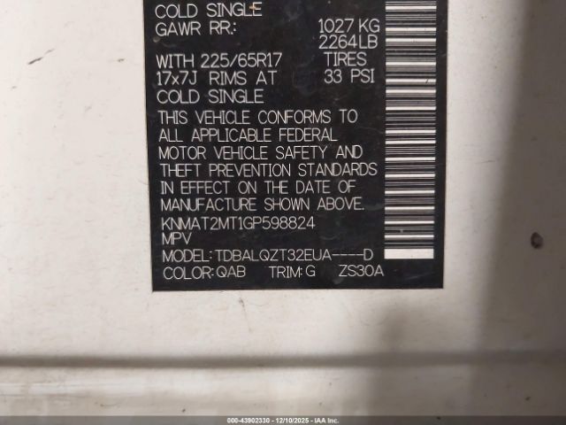 2016 NISSAN ROGUE KNMAT2MT1GP598824 Photo 8