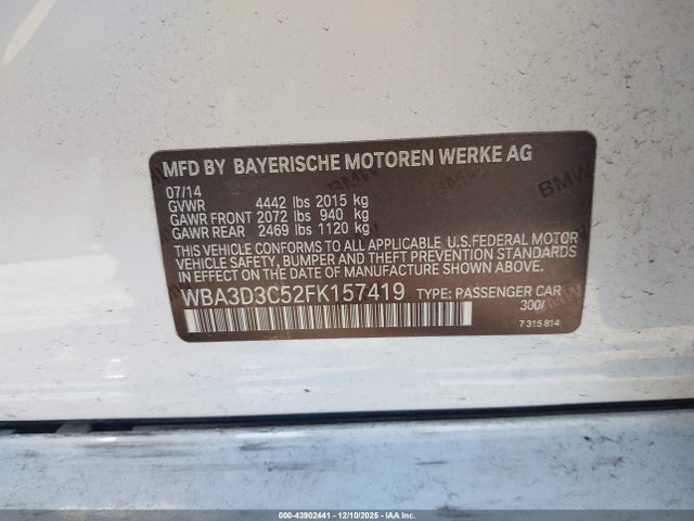 2015 BMW 328D WBA3D3C52FK157419 Photo 8