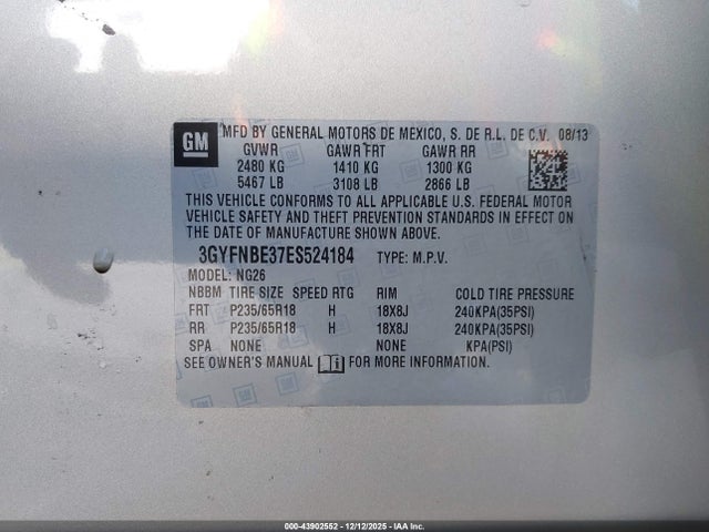 2014 CADILLAC SRX 3GYFNBE37ES524184 Photo 8