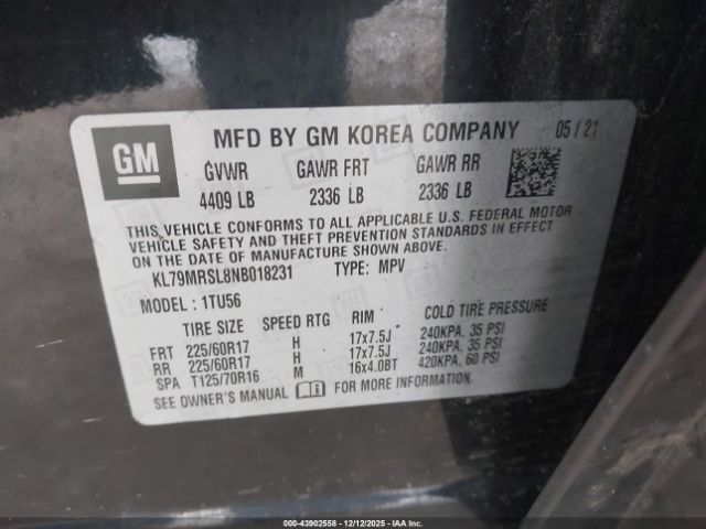 2022 CHEVROLET TRAILBLAZER KL79MRSL8NB018231 Photo 8