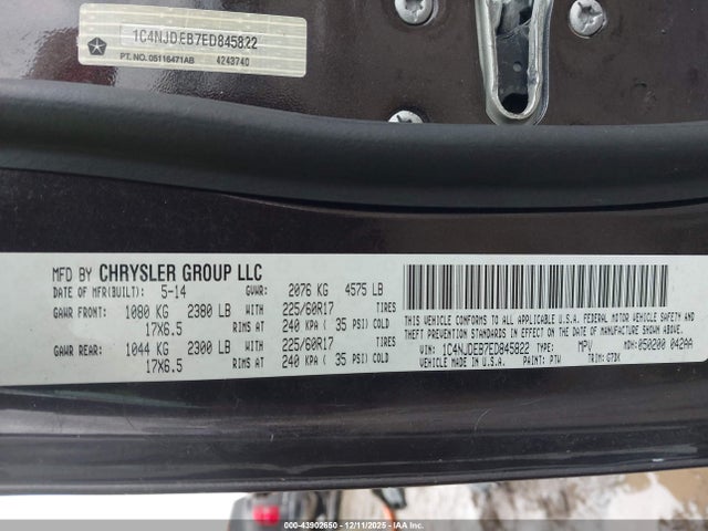 2014 JEEP COMPASS 1C4NJDEB7ED845822 Photo 8