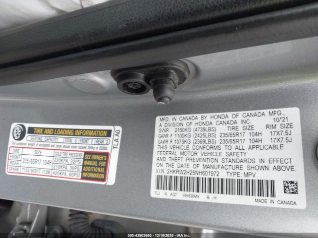 2022 HONDA CR-V 2HKRW2H25NH601972 Photo 8