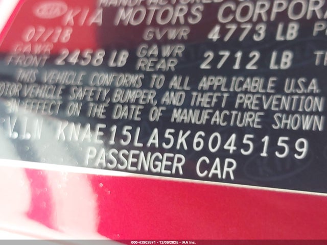 2019 KIA STINGER KNAE15LA5K6045159 Photo 8